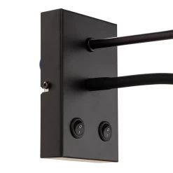 Applique Soho, Cylindrique, Liseuse Bleue/dorée -Déco Lumière Soldes 6111438 6