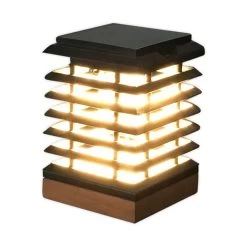 Lampe Solaire LED à Poser Tekura En Bois De Teck 5 Lampe Solaire LED à Poser Tekura En Bois De Teck -Déco Lumière Soldes 6112069 2