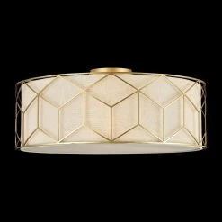 Maytoni Messina Plafonnier Abat-jour En Lin Beige -Déco Lumière Soldes 6727513 3