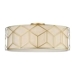 Maytoni Messina Plafonnier Abat-jour En Lin Beige -Déco Lumière Soldes 6727513 5