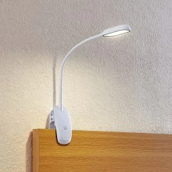 Prios Najari Lampe à Pince LED, Blanche
