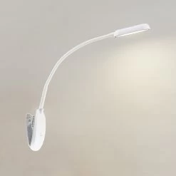 Prios Najari Lampe à Pince LED, Blanche -Déco Lumière Soldes 6733001 5