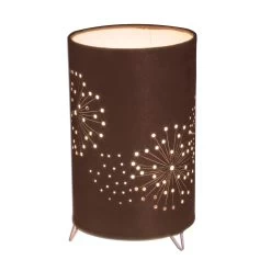 Lampe à Poser Aurona En Tissu Brun 5 Lampe à Poser Aurona En Tissu Brun -Déco Lumière Soldes 7001155 2