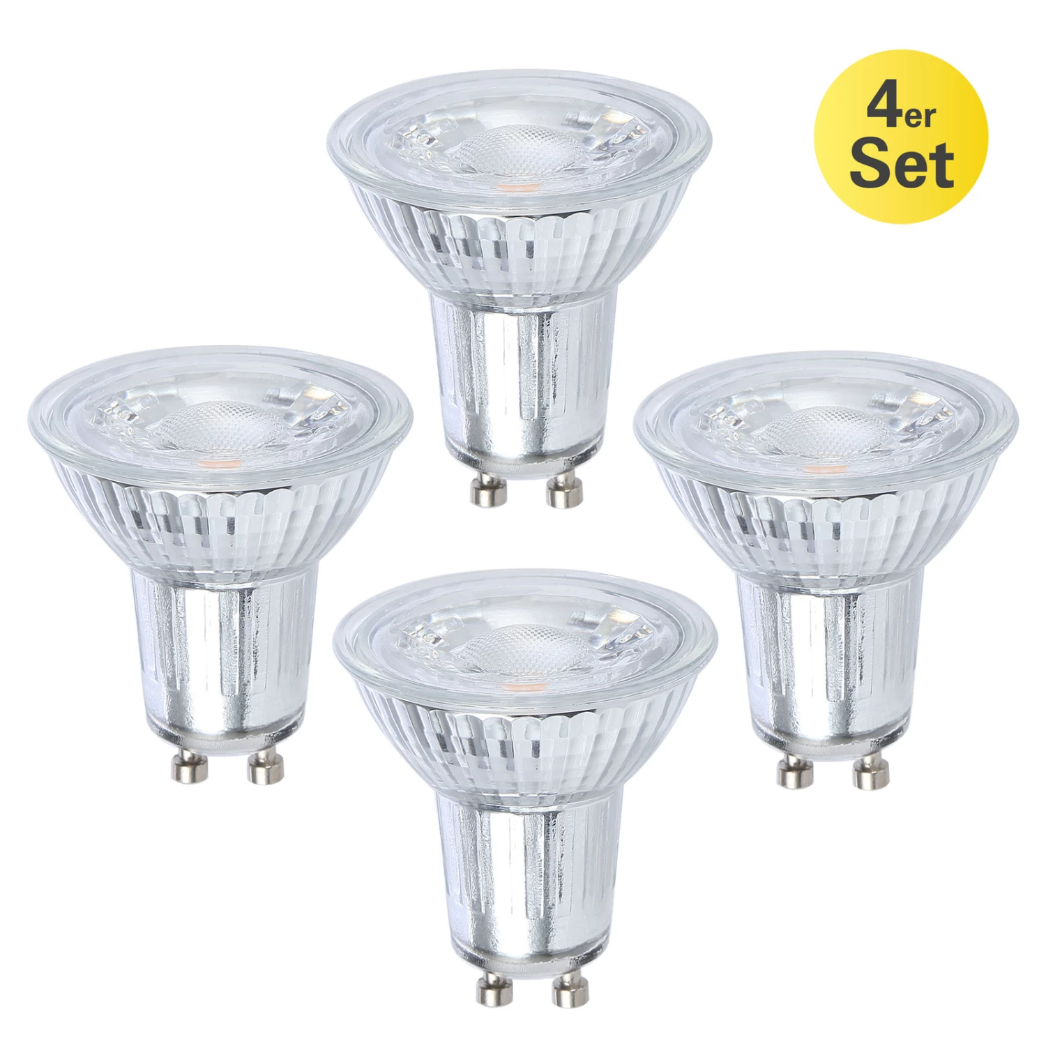 Réflecteur LED GU10 7W 600lm Blanc Chaud, Pack 4 3 Réflecteur LED GU10 7W 600lm Blanc Chaud, Pack 4 – Image 3