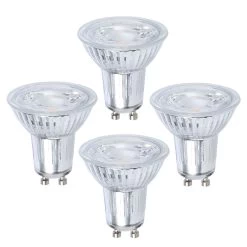 Réflecteur LED GU10 7W 600lm Blanc Chaud, Pack 4