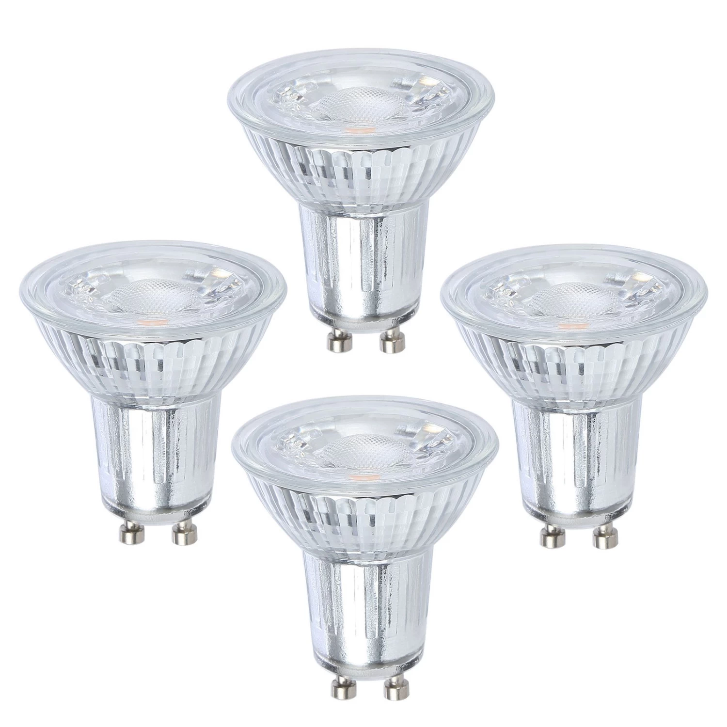 Réflecteur LED GU10 7W 600lm Blanc Chaud, Pack 4 1 Réflecteur LED GU10 7W 600lm Blanc Chaud, Pack 4