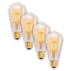 Ampoule LED E27 4W 320lm Blanc Chaud Dim, Pack 4