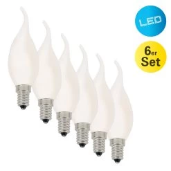 Bougie LED Flamme E14 4W 450lm Blanc Chaud, Pack 6 -Déco Lumière Soldes 7001343 2