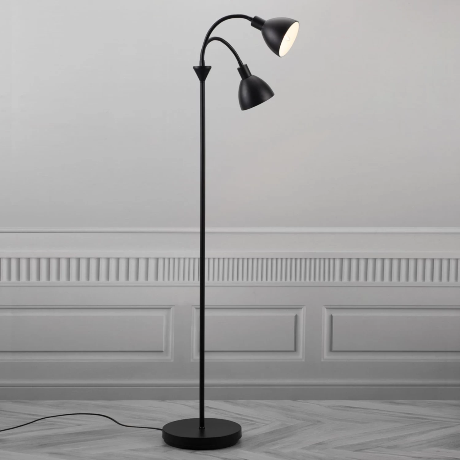 Nordlux Lampadaire Ray En Métal Noir à 2 Lampes 2 Nordlux Lampadaire Ray En Métal Noir à 2 Lampes – Image 2