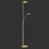 Lampadaire Indirect LED Cobra Avec Liseuse Laiton