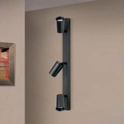 Spot Sean à 3 Lampes, Noir -Déco Lumière Soldes 7255663 2