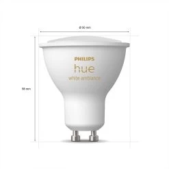 Philips Hue White Ambiance 4,3 W GU10 Ampoule LED -Déco Lumière Soldes 7534135 3