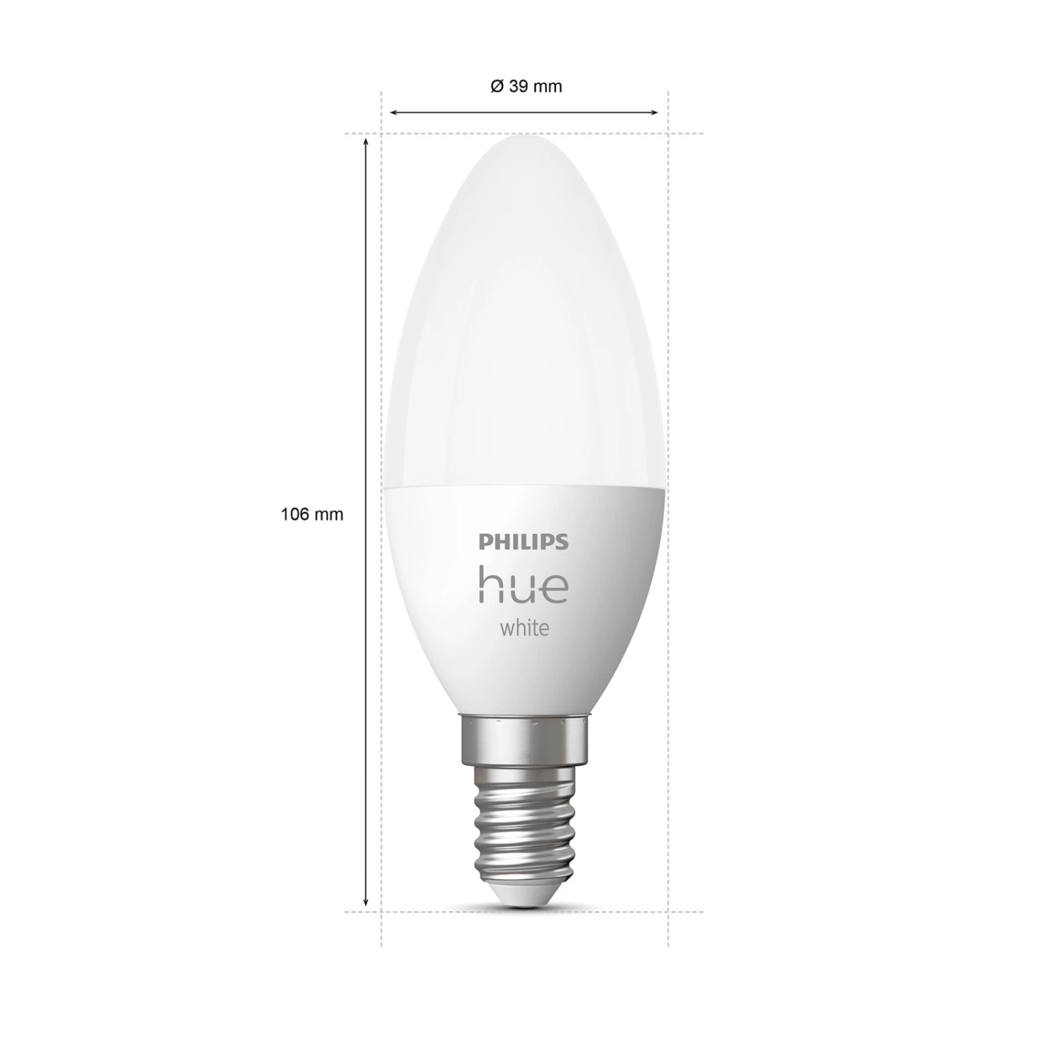Philips Hue White 5,5W E14 2 Ampoules Flamme LED 4 Philips Hue White 5,5W E14 2 Ampoules Flamme LED – Image 4