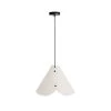 ALMUT 0314 Suspension Conique 1 Lampe, Blanc Laine