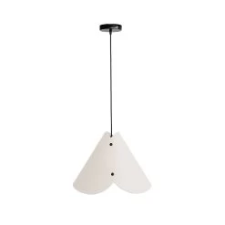 ALMUT 0314 Suspension Conique 1 Lampe, Blanc Laine