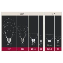 Paulmann Globe LED E27 Inner Shape G95 4 W Doré -Déco Lumière Soldes 7601887 2