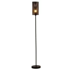 Pauleen Black Mesh Lampadaire En Métal Noir -Déco Lumière Soldes 7602463 2