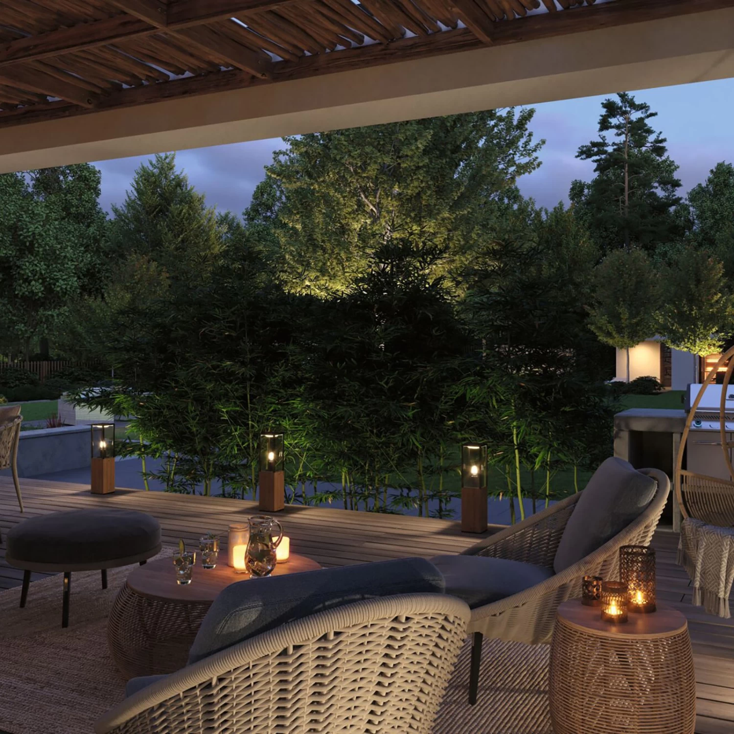 Paulmann Timba Potelet Avec Bois, Hauteur 60 cm 1 Paulmann Timba Potelet Avec Bois, Hauteur 60 cm