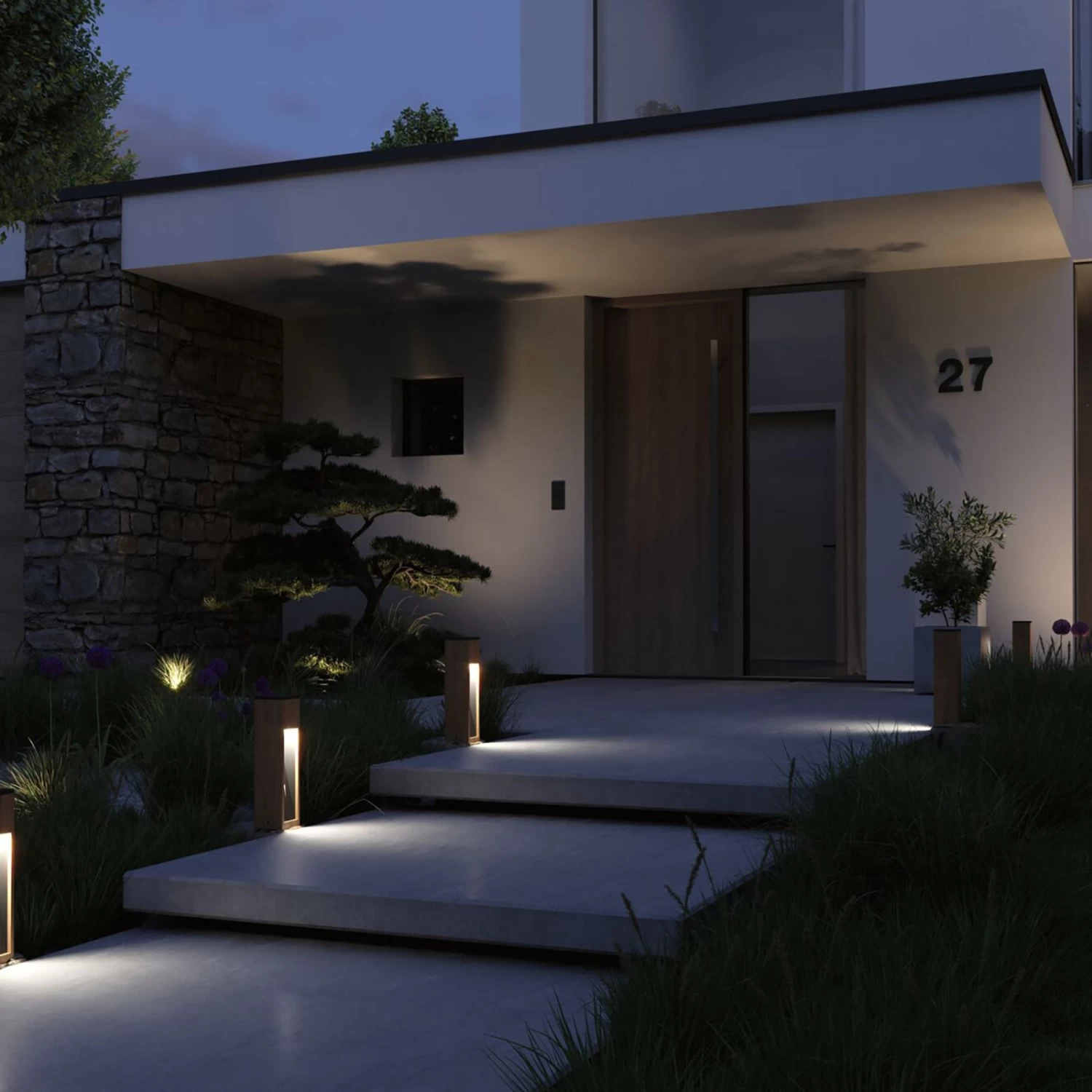 Paulmann Trabia Potelet LED Bois, Hauteur 40 cm 1 Paulmann Trabia Potelet LED Bois, Hauteur 40 cm