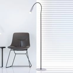 PURE Gemin Lampadaire LED Argenté