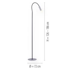 PURE Gemin Lampadaire LED Argenté -Déco Lumière Soldes 7610911 3
