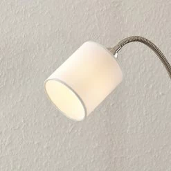 Lindby Jaileen Lampadaire En Tissu, Liseuse, Blanc -Déco Lumière Soldes 8032247 6