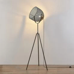 Lindby Monigo Lampadaire En Fer Et Bois -Déco Lumière Soldes 8032430 4
