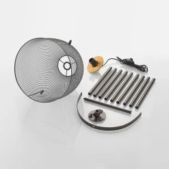 Lindby Monigo Lampadaire En Fer Et Bois -Déco Lumière Soldes 8032430 7