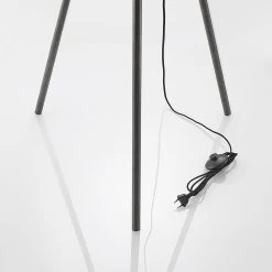 Lindby Monigo Lampadaire En Fer Et Bois -Déco Lumière Soldes 8032430 8