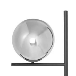 Lindby Denva Lampadaire Verre Fumé, Sphère Grise -Déco Lumière Soldes 8032630 5