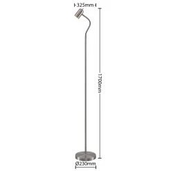 Lindby Ovirama Lampadaire En Fer, Nickel -Déco Lumière Soldes 8032654 3