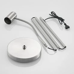 Lindby Ovirama Lampadaire En Fer, Nickel -Déco Lumière Soldes 8032654 8