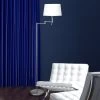 Lampadaire Aspect Argent MEANDER Abat-jour Tissu