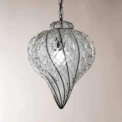 Suspension Extérieur Goccia, Soufflé, Transparent