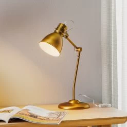 Lampe à Poser Keali En Laiton Ancien