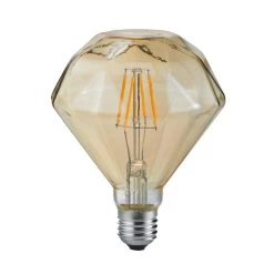 Ampoule LED E27 4 W 2 700 K Diamant Filament Ambre