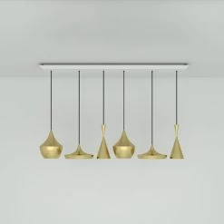 Tom Dixon Beat Range Linear Suspension X6 Laiton