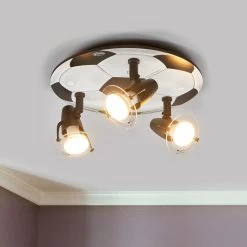 Plafonnier Football 3 Lampes -Déco Lumière Soldes 9505042 2
