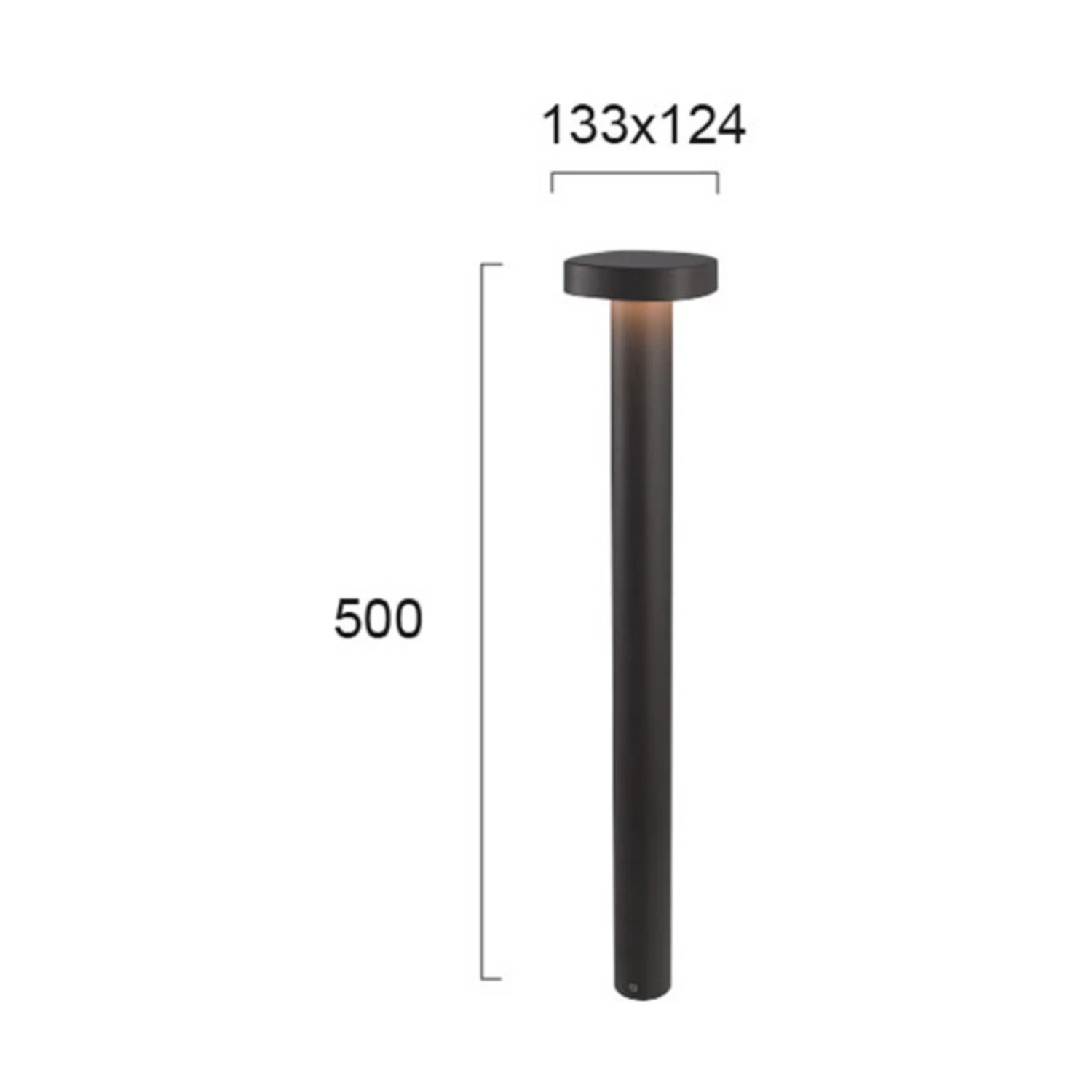 Potelet LED Onda, IP54, Hauteur 50 cm 2 Potelet LED Onda, IP54, Hauteur 50 cm – Image 2