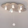 Plafonnier Nuage, à 5 Lampes, Décor Suspendu, Gris