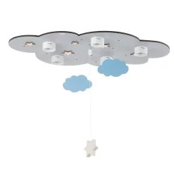 Plafonnier Nuage, à 5 Lampes, Décor Suspendu, Gris -Déco Lumière Soldes 9606265 2