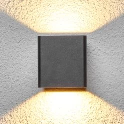 Lucande Applique D'extérieur LED Aaron Gris Graphite -Déco Lumière Soldes 9616078 3