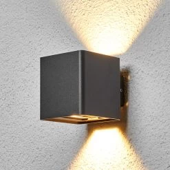 Lucande Applique D'extérieur LED Aaron Gris Graphite -Déco Lumière Soldes 9616078 4