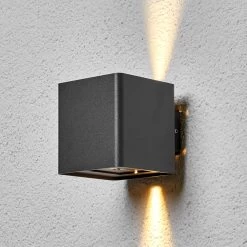 Lucande Applique D'extérieur LED Aaron Gris Graphite -Déco Lumière Soldes 9616078 5