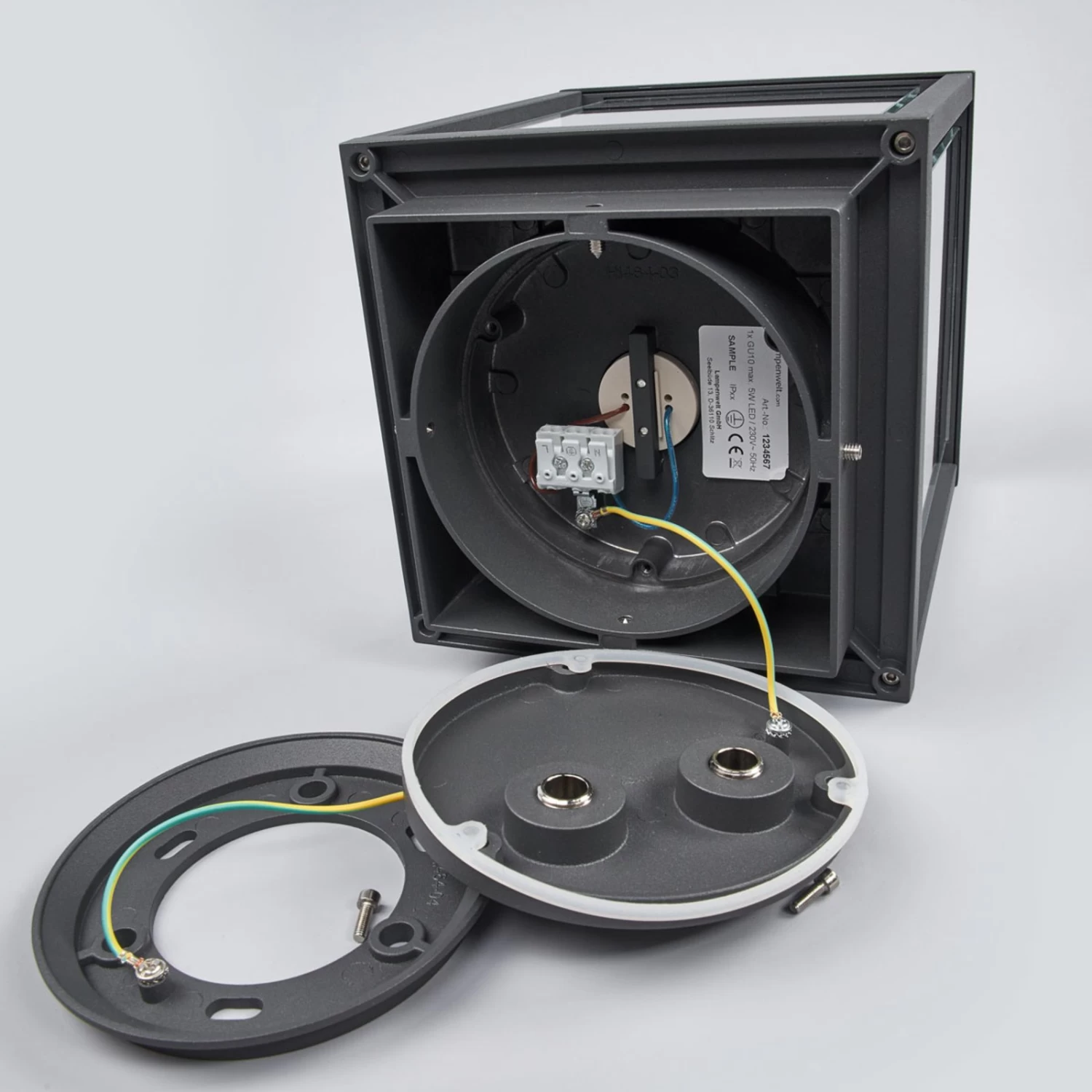 Lucande Lampe Pour Socle Rectangulaire Vitrée Annalea 8 Lucande Lampe Pour Socle Rectangulaire Vitrée Annalea – Image 8