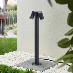 Lucande Saige Potelet LED à 2 Lampes, 50 cm 11 Lucande Saige Potelet LED à 2 Lampes, 50 cm -Déco Lumière Soldes 9616240 2