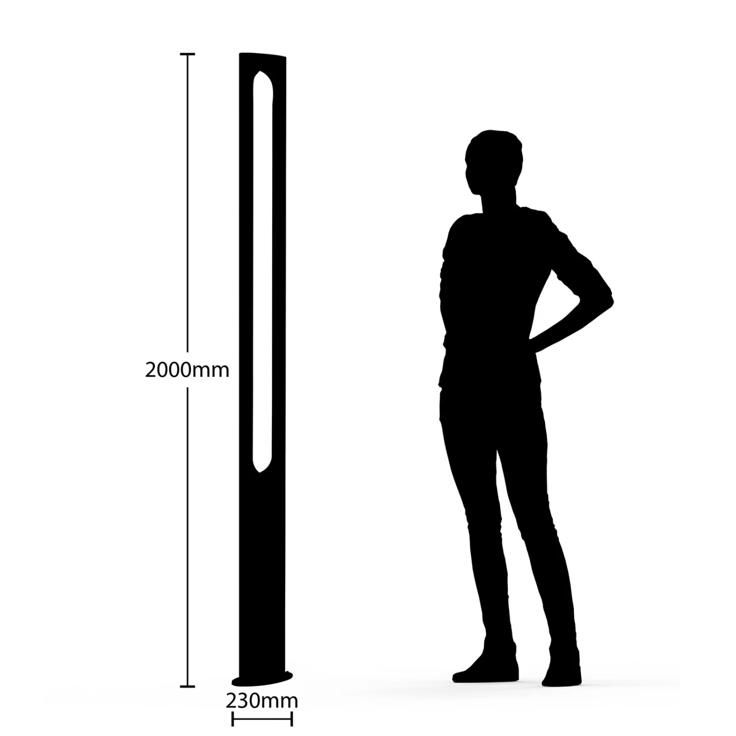 Lucande Dovino Lampe Pour Mât LED, 200 cm 8 Lucande Dovino Lampe Pour Mât LED, 200 cm – Image 8