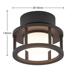 Lucande Berenike Plafonnier D’extérieur -Déco Lumière Soldes 9619327 3