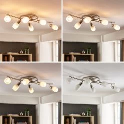 Lindby Arda Spot, Verre, à Six Lampes 75 cm -Déco Lumière Soldes 9621269 2