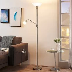 Lampadaire Indirect Jost Nickel Avec Liseuse